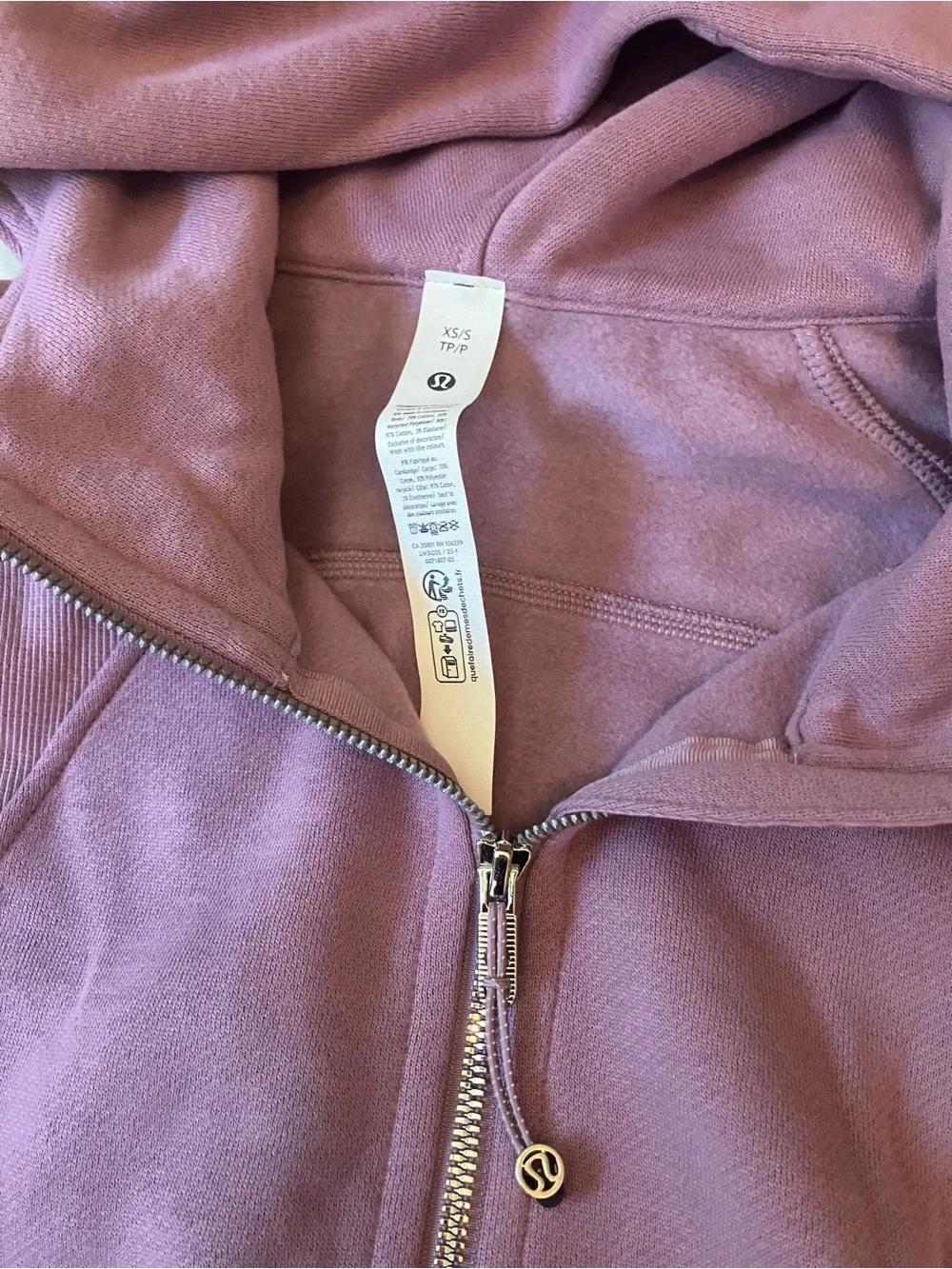 NWT Lululemon Scuba Oversized Full-zip Hoodie, XS/S, Lavender Lux/Mirror Silver